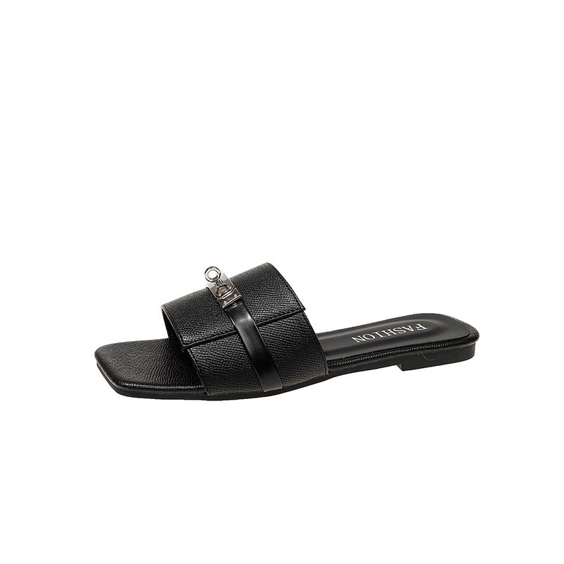Damen Modische Slip-On Sandalen mit eleganten Riemen und schickem Design EB
