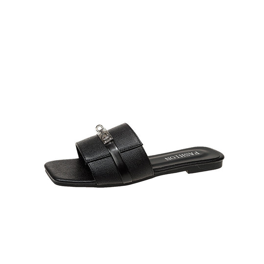 Damen Modische Slip-On Sandalen mit eleganten Riemen und schickem Design EB