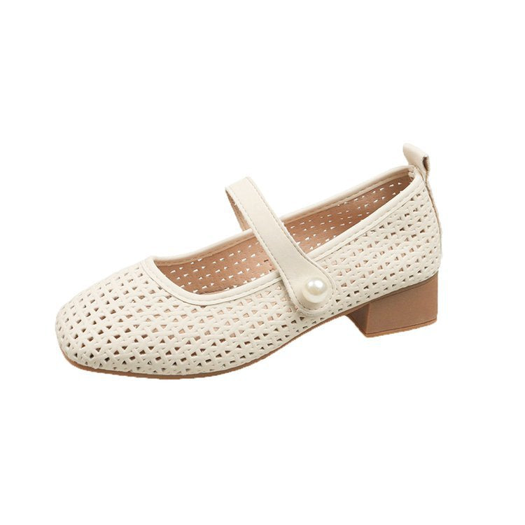 Damen elegante Ballerinas mit strapazierfähigem Netzdesign und modischer Schnalle EB