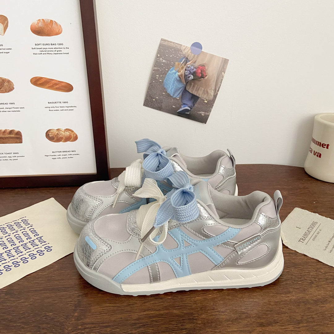 Damen Sneakers mit atmungsaktiver Mesh-Oberfläche und flexibler Gummisohle EB