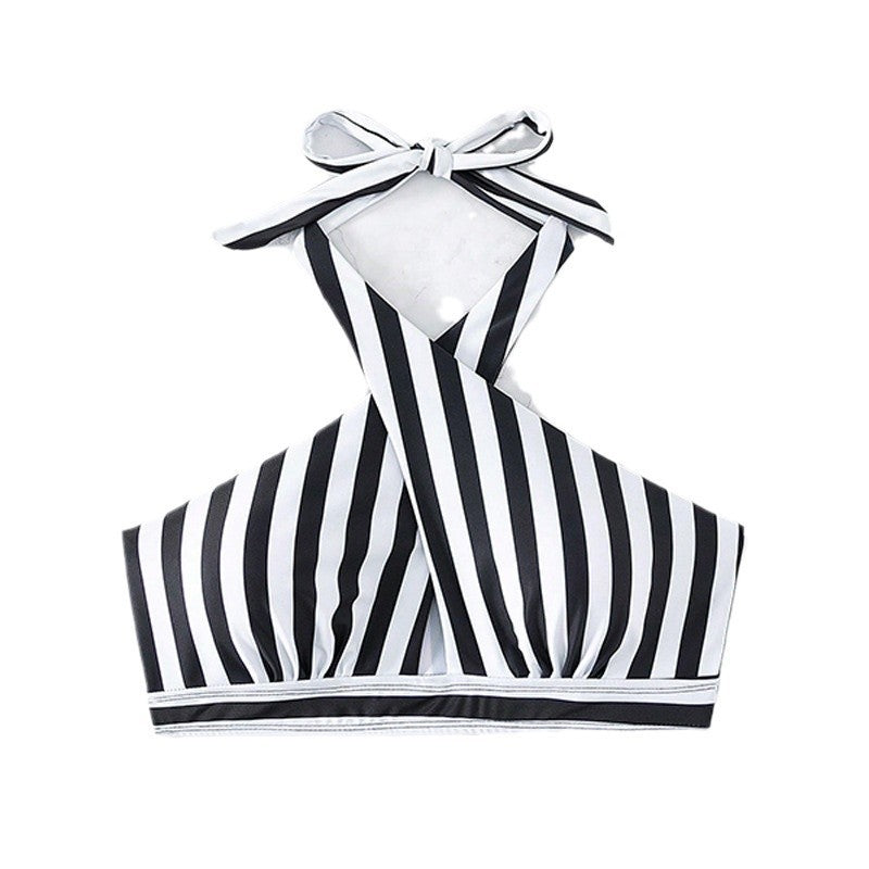 Damen Triangel-Bikinioberteil mit modischem Wickel-Design und elastischen Trägern EB