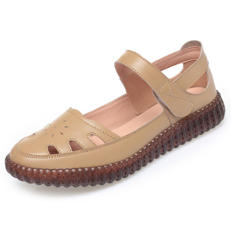 Damen Sandalen mit verstellbarem Fesselriemen und rutschfester Sohle EB