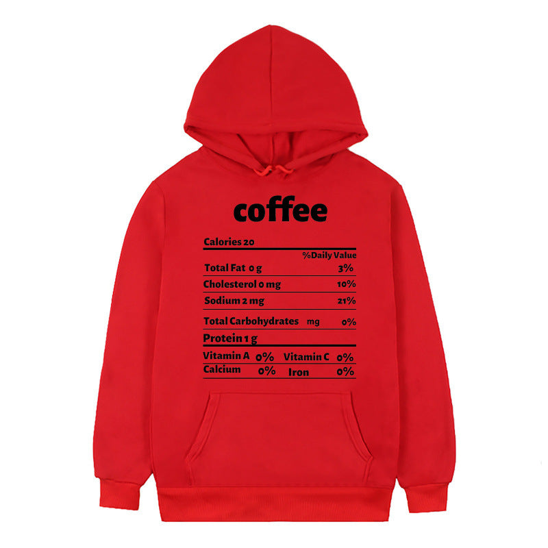 Damen Kapuzenpullover mit kreativem Nährwertdesign EB