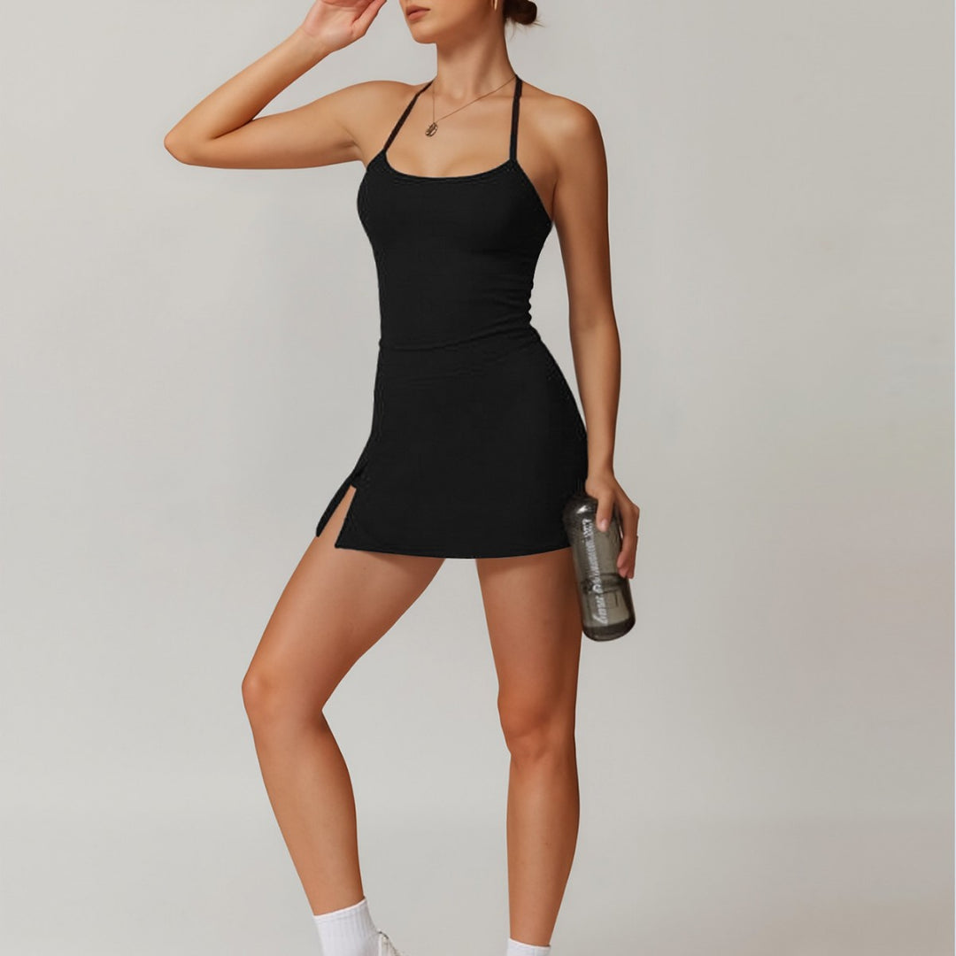 Damen Sportliches Tanktop mit kombiniertem Minirock EB