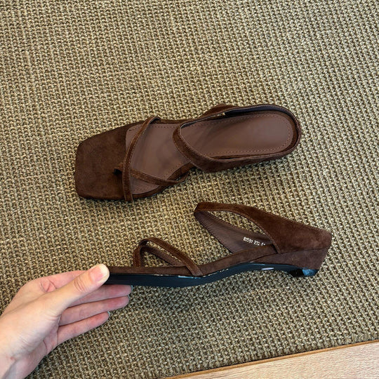 Damen Slingback-Pantoletten mit eleganter Querriemchen-Design EB