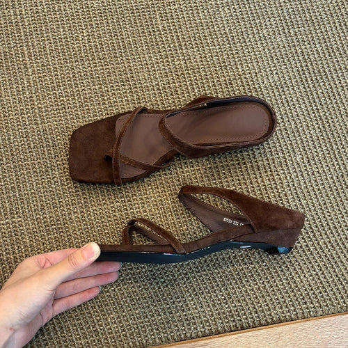 Damen Slingback-Pantoletten mit eleganter Querriemchen-Design EB