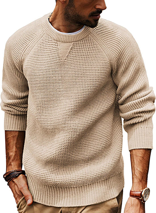 Herren strukturiertes Pullover mit lässigem Schnitt EB
