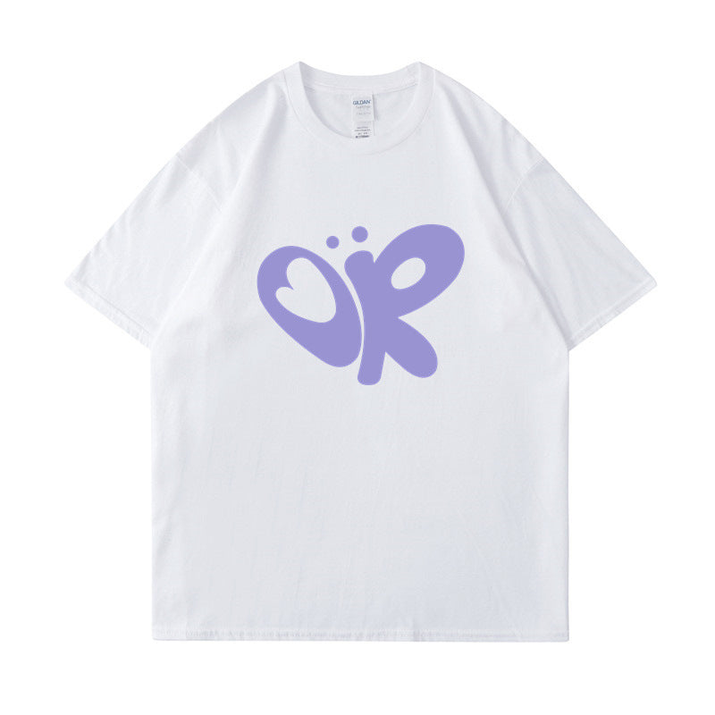 Damen lässiges T-Shirt mit einzigartigem Grafikdruck EB