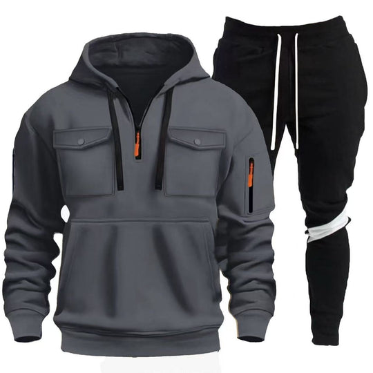 Herren praktische Kapuzenjacke mit Sporthose EB