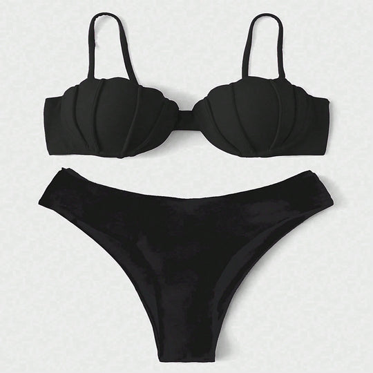 Damen Push-Up Bikini mit strukturierter Muschelform EB
