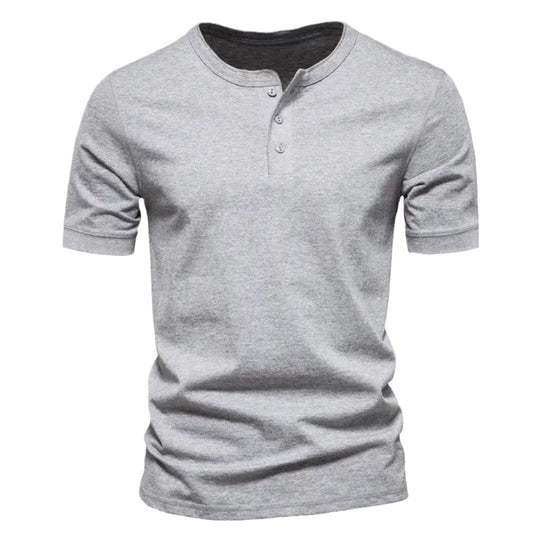 Herren Kurzarm-Henley-Shirt mit praktischer Knopfleiste und bequemer Passform EB