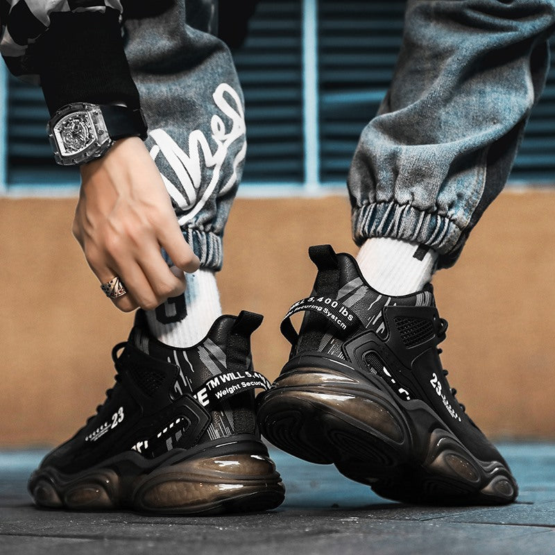 Unisex futuristische Plateau-Sneaker mit sichtbaren Luftkapseln, verstärkter Fersenzone und anatomischer Innensohle EB