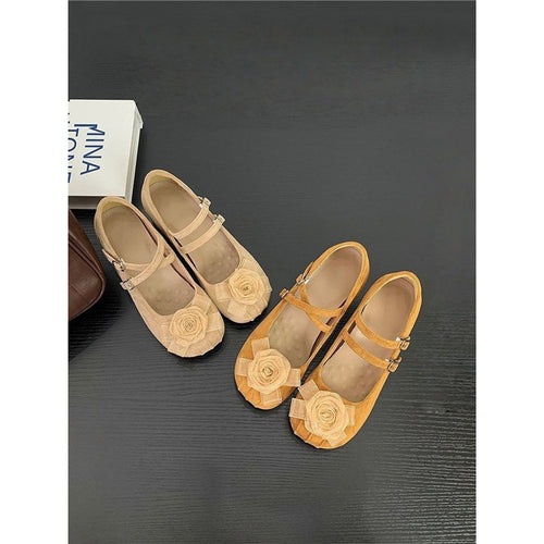 Damen Ballerinas mit dekorativem Blumenmotiv EB