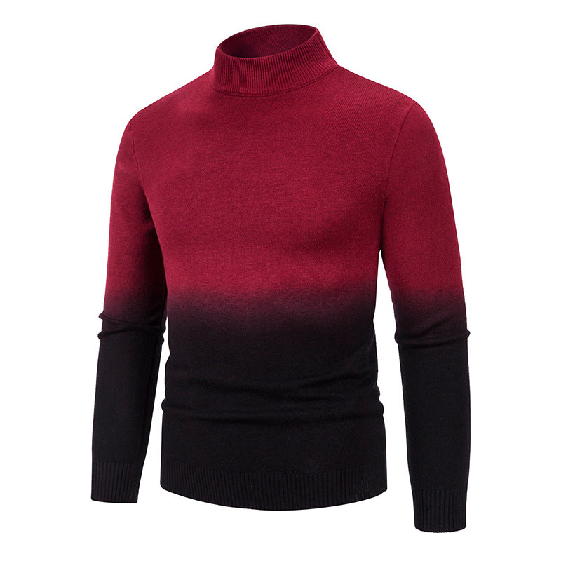 Herren rollkragen Pullover mit Farbverlauf EB