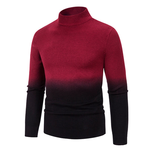 Herren rollkragen Pullover mit Farbverlauf EB