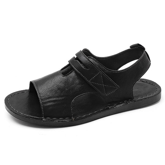 Herren Atmungsaktive Leder-Sandalen mit verstellbarem Riemen EB