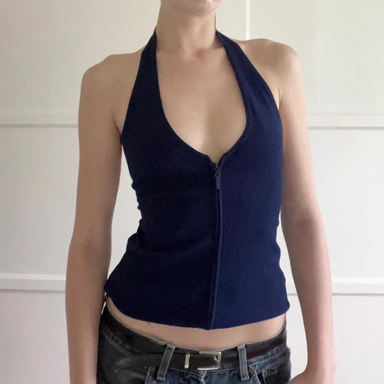 DamenZip-Top mit tiefem V-Ausschnitt und Racerback EB