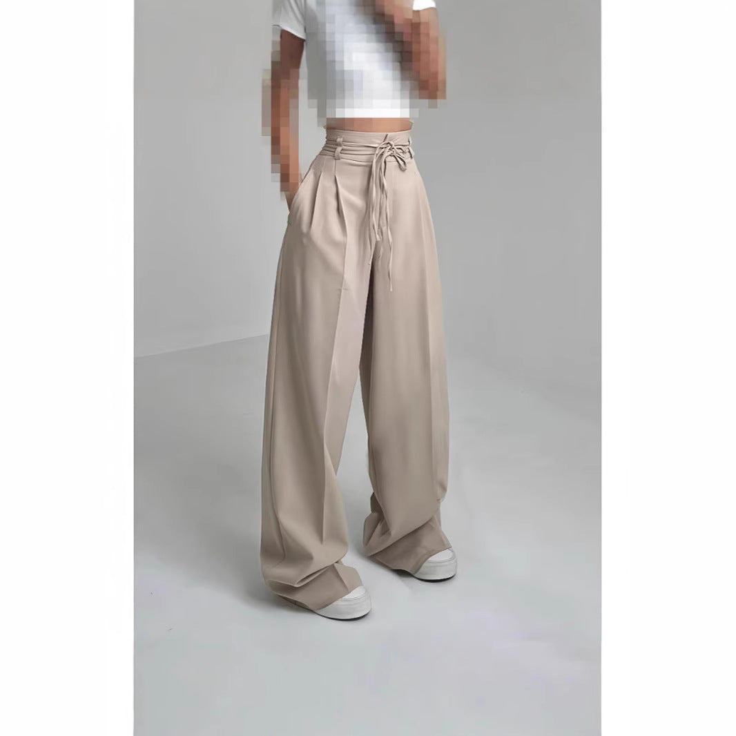 Damen Weite Hochbund-Hose mit raffinierter Drapierung EB