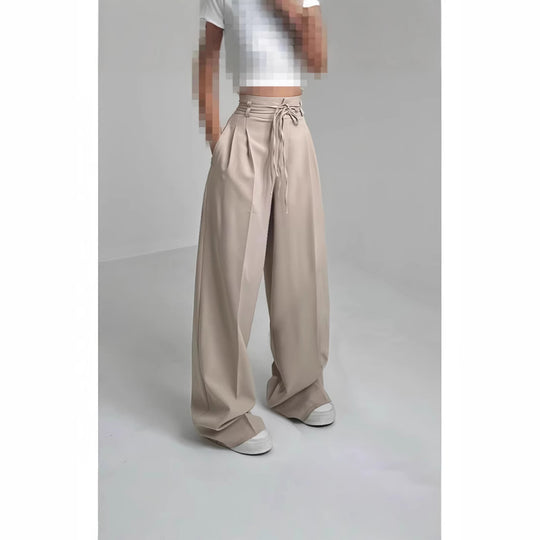 Damen Weite Hochbund-Hose mit raffinierter Drapierung EB