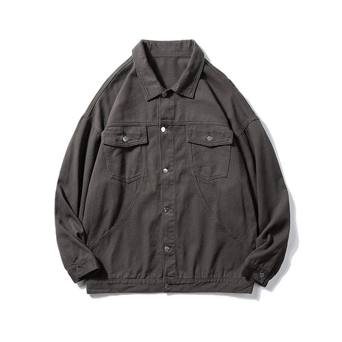 Damen Casual Utility-Jacke mit klassischen Druckknöpfen und praktischen Taschen EB