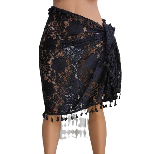 Damen Häkel-Strandsarong mit eleganten Fransen EB