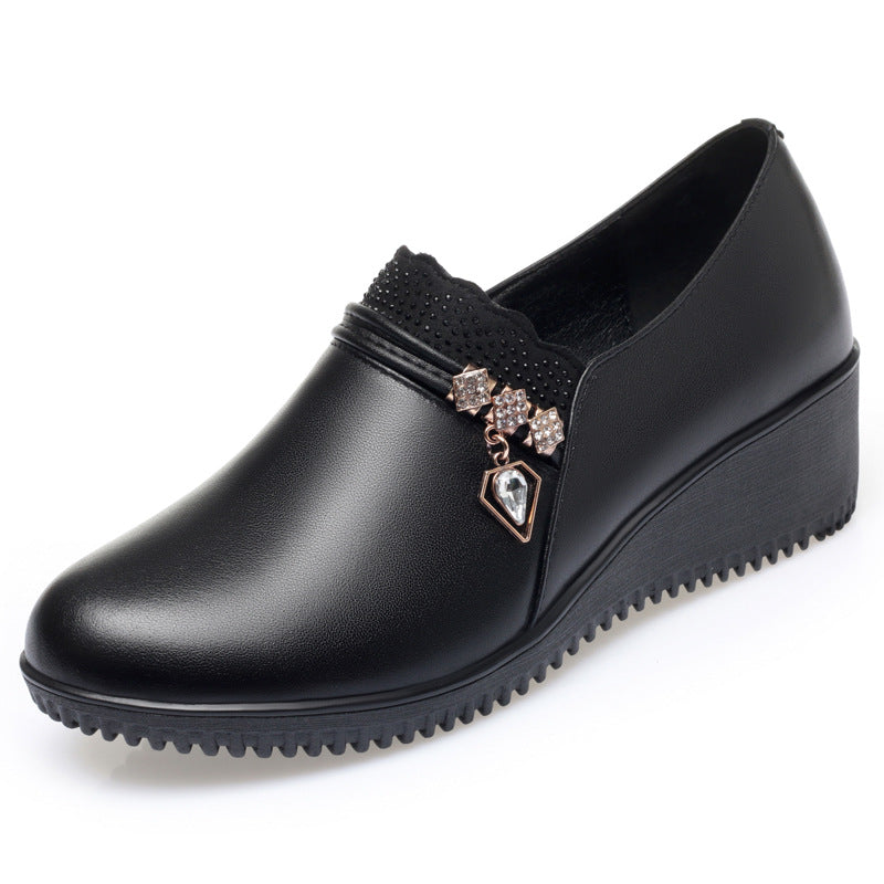 Damen Elegante und bequeme Wedge-Slipper mit modischem Schmuckdetail EB