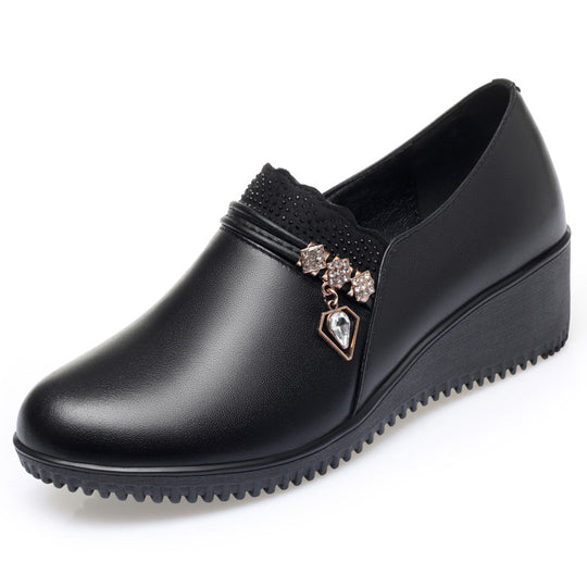 Damen Elegante und bequeme Wedge-Slipper mit modischem Schmuckdetail EB