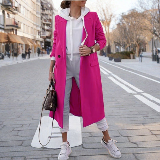 Damen eleganter trenchcoat mit Kapuze EB