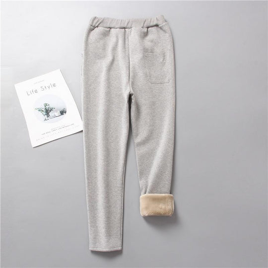 Damen nan gefütterte Therm-Jogginghose mit Kordelzug, seitlichen Eingrifftaschen und schmalem Bein EB