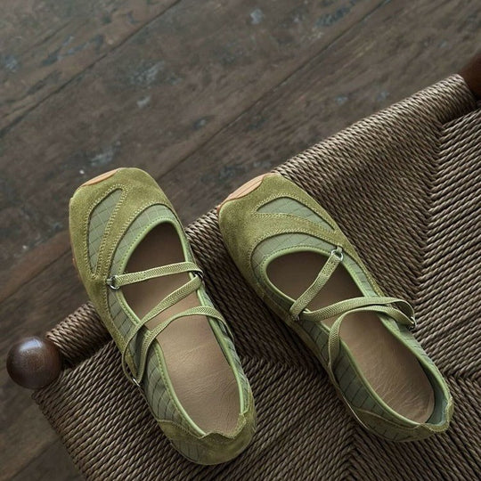 Damen Ballerinas mit flexibler Sohle und schickem Riemchendesign EB
