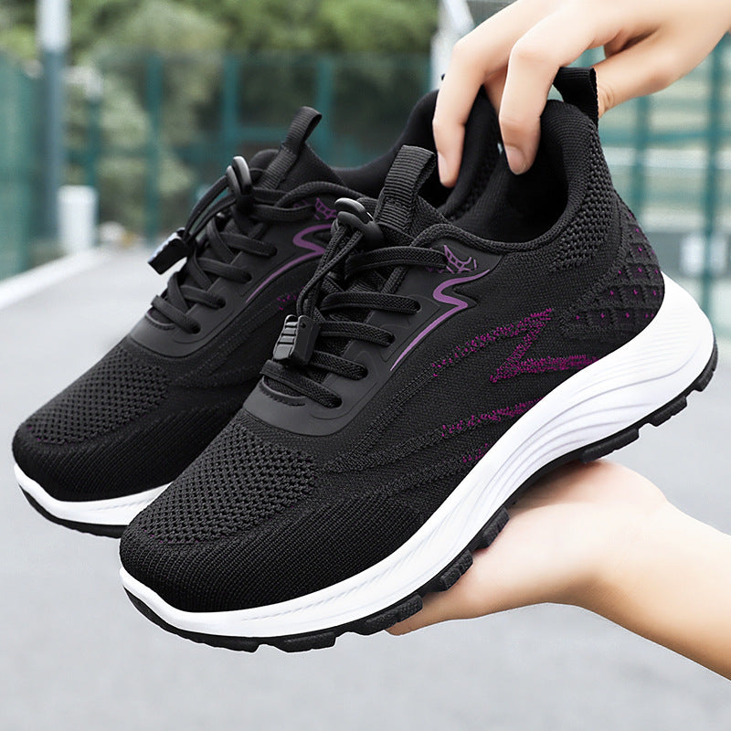 Damen Leichte und atmungsaktive Sport-Sneakers mit elastischem Obermaterial EB