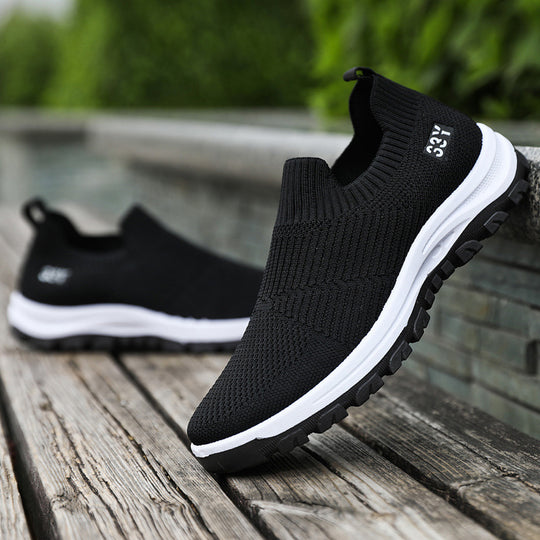 Damen Bequeme und atmungsaktive Slip-On Sportschuhe mit rutschfester Sohle EB