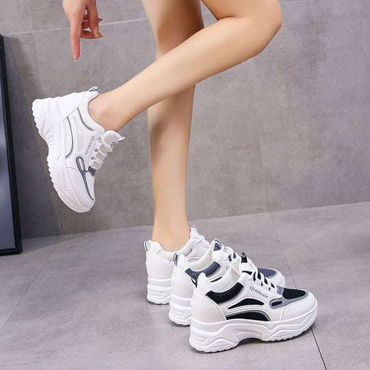 Damen Modische Chunky Sneakers mit ergonomischer Dämpfung und stabiler Sohle EB