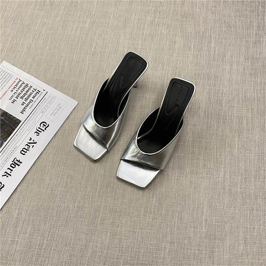 Damen elegante Mules mit geschwungenem Design EB