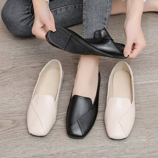 Damen elegante Mokassin-Pantoletten mit modischem Schnitt und flexiblem Fußbett EB