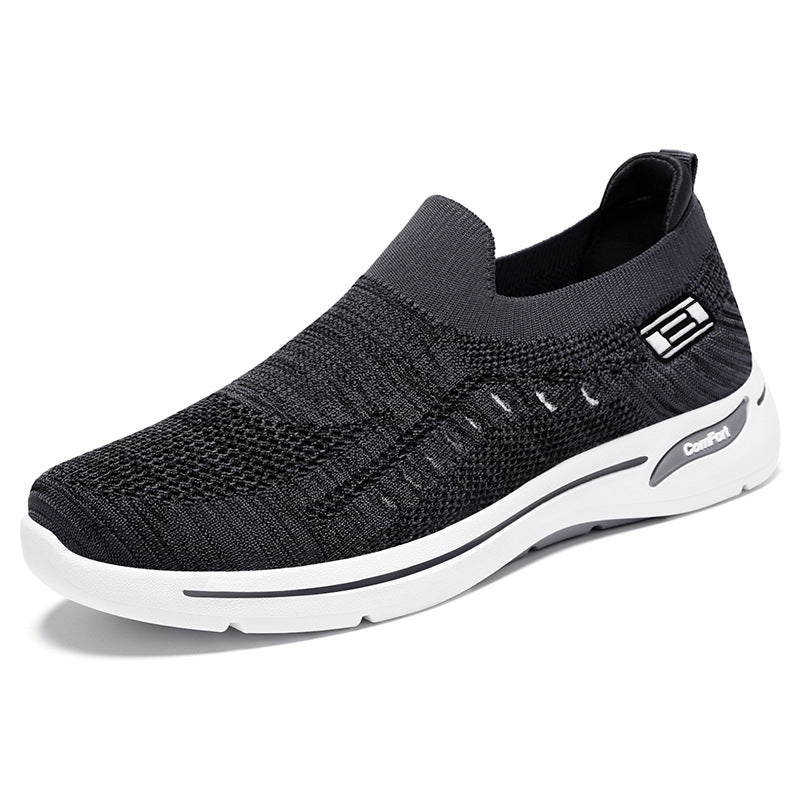 Damen nan ultraleichter gestrickter Slip-On Walking-Sneaker mit nahtlosem Sockenschaft und dämpfender EVA-Comfort-Zwischensohle EB