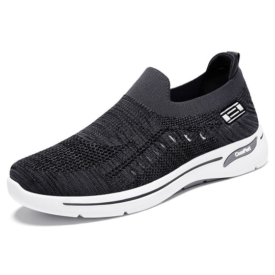 Damen nan ultraleichter gestrickter Slip-On Walking-Sneaker mit nahtlosem Sockenschaft und dämpfender EVA-Comfort-Zwischensohle EB