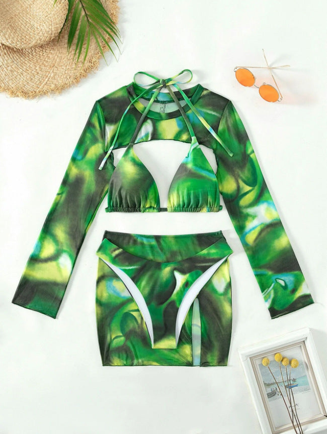 Damen Bikiniset mit langärmligem Oberteil EB