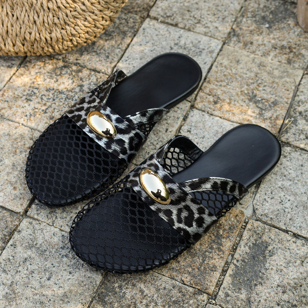 Damen Sandalen mit Netzdesign und elegantem Akzent EB
