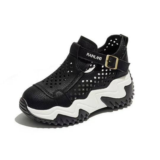 Damen Komfortable Sandalen mit luftigem Design und versenktem Riemen EB