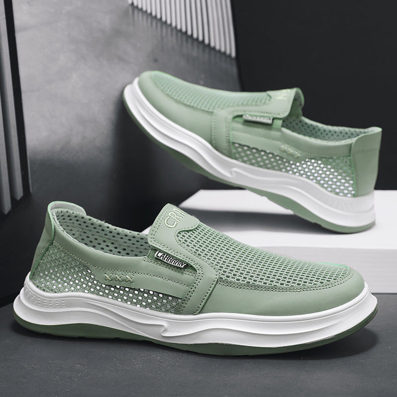 Damen Modische Slip-On Sneakers mit atmungsaktiver Oberflächenstruktur EB