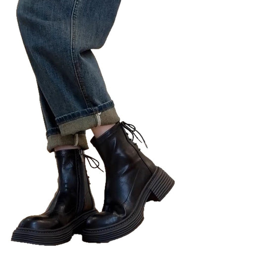 Damen stilvolle Ankle Boots mit praktischem Reißverschluss und robustem Blockabsatz EB