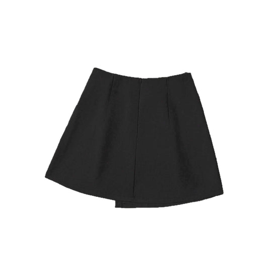 Damen Wickelrock aus hochwertigem Leinenstoff mit eleganter Schleifenbindung EB