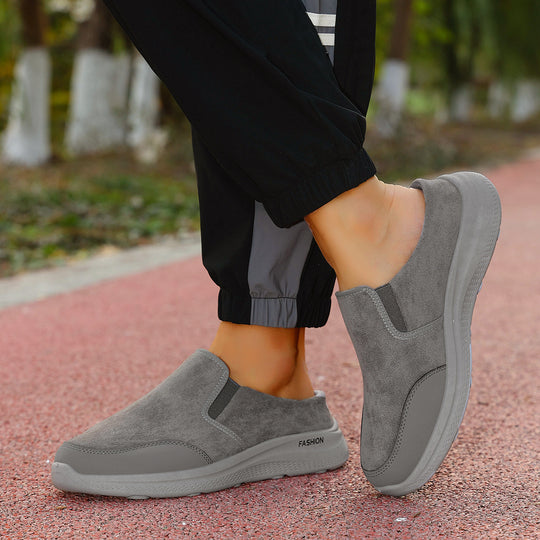 Damen Bequeme Freizeit-Slipper aus hochwertigem Velours EB