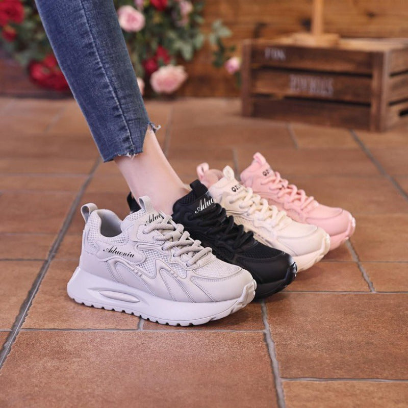 Damen Sportliche Sneaker mit atmungsaktiver Netz-Oberfläche und stoßdämpfendem Laufsohle EB