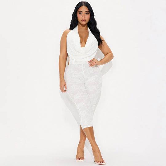Damen Figurbetonender Body mit tiefem Ausschnitt EB