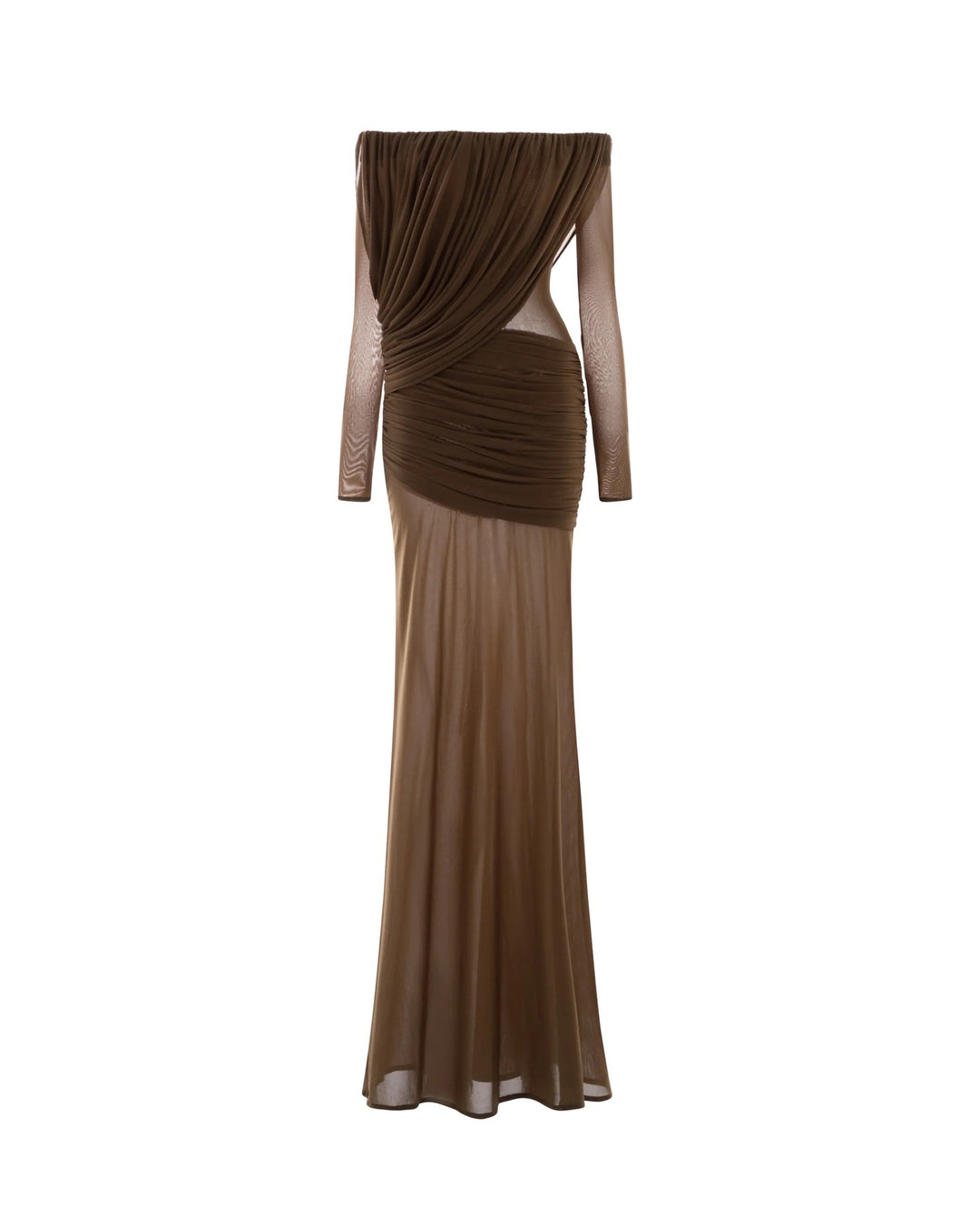 Damen elegantes Kleid mit asymmetrischer Drapierung EB