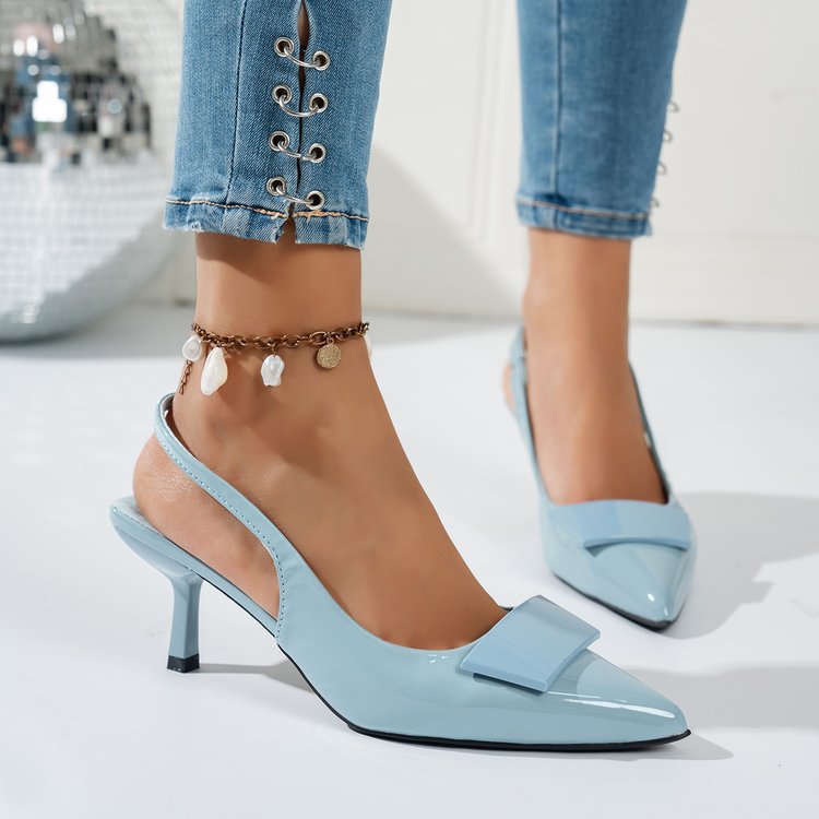 Damen Elegante Slingback-Pumps mit modischem Schleifen-Detail EB