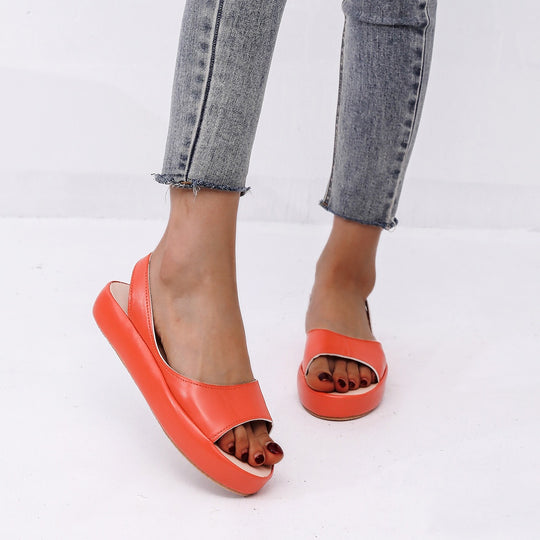 Damen Komfortable Offene Sandalen mit elastischem Riemendesign EB