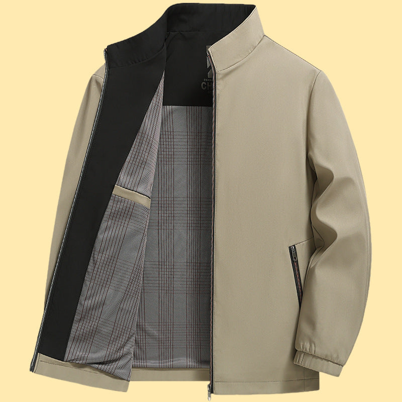 Herren elegante Freizeitjacke mit Stehkragen EB